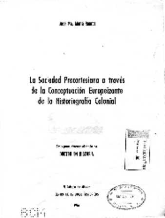 La sociedad precortesiana a través de la conceptuación europeizante de la historiografía colonial Miniatura