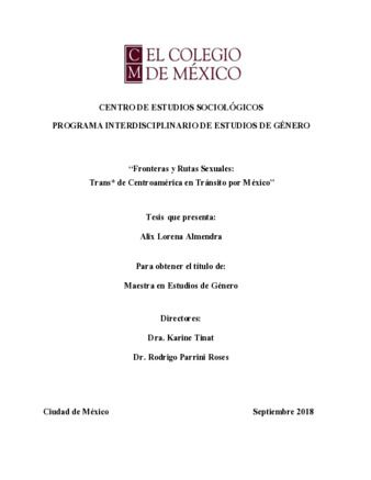 Fronteras y rutas sexuales-b-trans* de Centroamérica en tránsito por México Miniatura