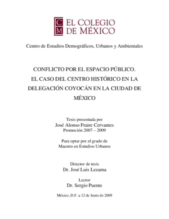 Conflicto por el espacio público: el caso del Centro Histórico en la Delegación Coyoacán en la Ciudad de México thumbnail