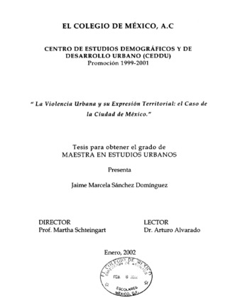 La violencia urbana y su expresión territorial: el caso de la Ciudad de México thumbnail