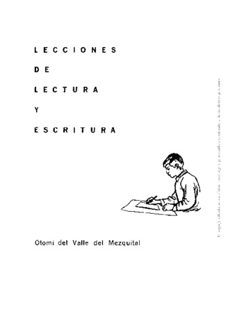 Lecciones de lectura y escritura : otomí del Valle del Mezquital thumbnail