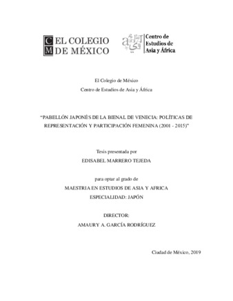 Pabellón japonés de la Bienal de Venecia : políticas de representación y participación femenina (2001-2015) Miniatura