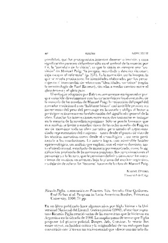 Reseña del libro: Ricardo Piglia : conversación en Princeton. Eds. Arcadio Díaz-Quiñones, Paul Firbas et al. Princeton : Program in Latin American Studies, Princeton University, 1998. 74 p. Miniatura