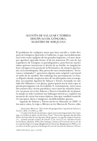 Agustín de Salazar y Torres : discípulo de Góngora y maestro de sor Juana Miniatura