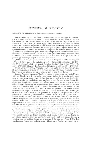 Reseña de la revista: Revista de filología española: Tomo 31 (1947), tomo 32 (1948) Miniatura