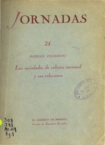 Las sociedades de la cultura nacional y sus relaciones Miniatura