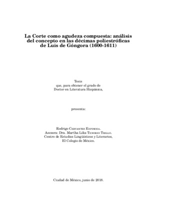 La corte como agudeza compuesta: análisis del concepto en las décimas poliestróficas de Luis de Góngora (1600-1611) Miniatura