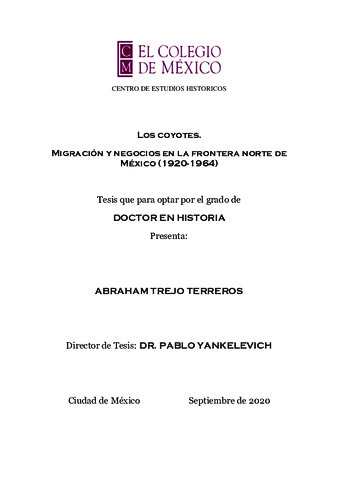 Los Coyotes : migración y negocios en la Frontera Norte de México (1920-1964) Miniatura