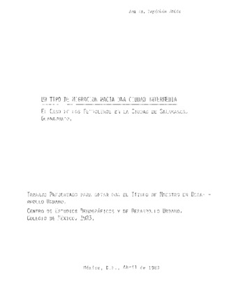 Un tipo de migración hacia una ciudad intermedia: el caso de los petroleros en la ciudad de Salamanca, Guanajuato thumbnail