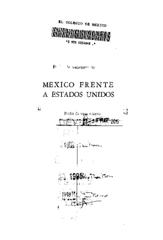 México frente a Estados Unidos : un ensayo histórico, 1776-1980 Miniatura