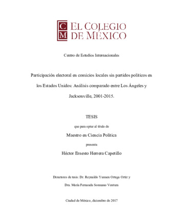 Participación electoral en comicios locales sin partidos políticos en los Estados Unidos: análisis comparado entre Los Ángeles y Jacksonville, 2001-2015 Miniatura