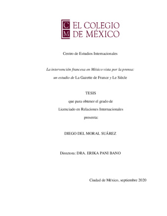 La intervención francesa en México vista por la prensa : un estudio de La Gazette de France y Le Siècle Miniatura