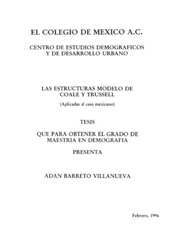 Las estructuras modelo de Coale y Trussell: aplicadas al caso mexicano Miniatura