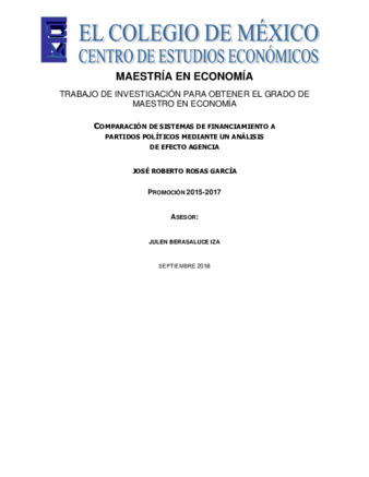 Comparación de sistemas de financiamiento a partidos políticos mediante un análisis de efecto agencia Miniatura