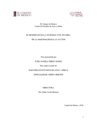 El despertar de la sociedad civil en Libia : de la marginalidad a la acción Miniatura