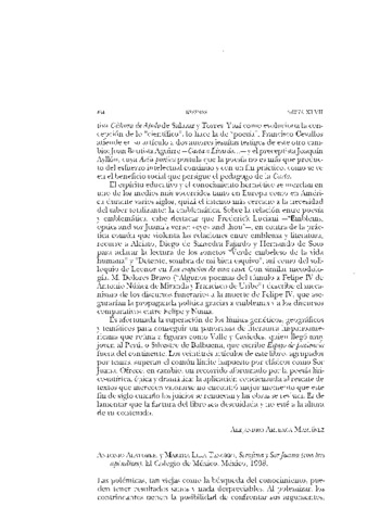 Reseña del libro: Antonio Alatorre y Martha Lilia Tenorio. Serafina y Sor Juana (con tres apéndices). México : El Colegio de México, 1998 Miniatura