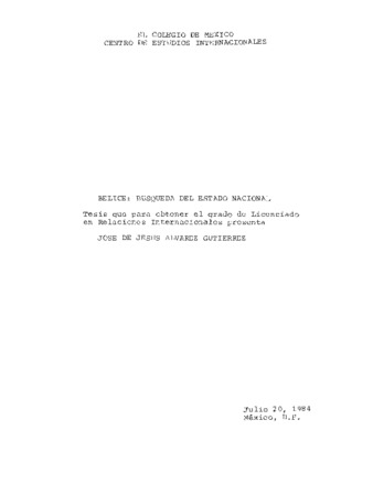 Belice: búsqueda del estado nacional Miniatura