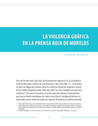 La violencia gráfica en la prensa roja de Morelos Miniatura