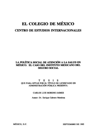 La política social de atención a la salud en México: el caso del Instituto Mexicano del Seguro Social thumbnail