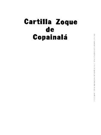 Cartilla zoque de Copainalá thumbnail