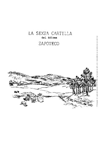 La sexta cartilla del idioma zapoteco de Atepec de la Sierra de Juárez, Oax thumbnail