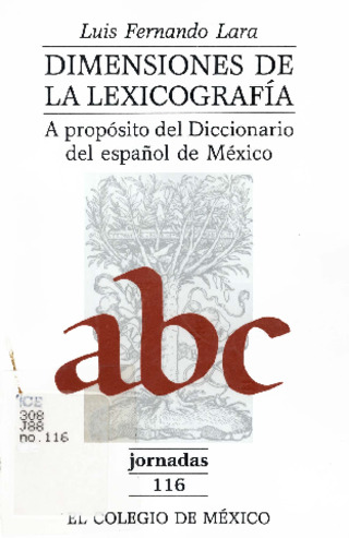 Dimensiones de la lexicografía: a propósito del Diccionario del Español de México Miniatura