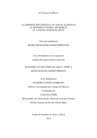 La apropiación espacial en zonas aledañas al Distrito Central de Beirut: el caso de Zoqâq el-blât thumbnail