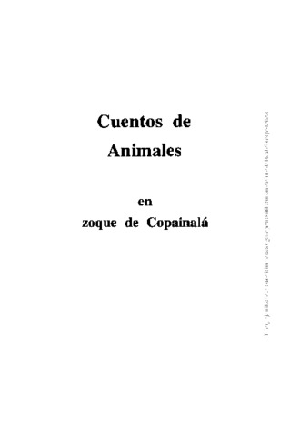 Cuentos de animales en zoque de Copainalá thumbnail