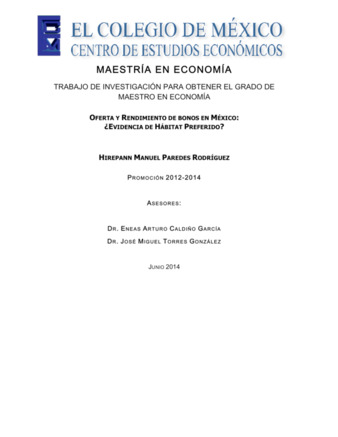 Oferta y rendimiento de bonos en México: ¿evidencia de hábitat preferido? Miniatura