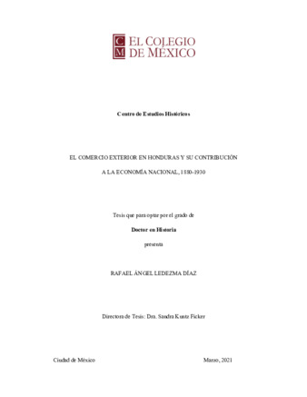 El comercio exterior en Honduras y su contribución a la economía nacional, 1880-1930 thumbnail