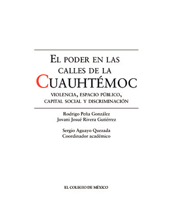 El poder en las calles de la Cuauhtémoc: violencia, espacio público, capital social y discriminación Miniatura