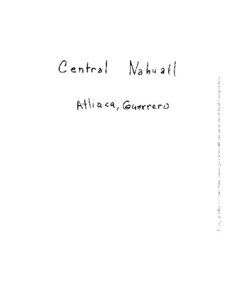 Central náhuatl, Atliaca, Guerrero thumbnail