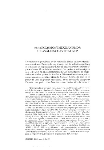 Españolismos y mexicanismos: un análisis cuantitativo Miniatura