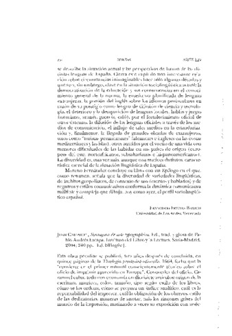 Reseña del libro: Juan Caramuel. Syntagma de arte typographica. Ed. trad. y glosa de Pablo Andrés Escapa. Soria ; Madrid : Instituto del Libro y la Lectura, 2004. 240 p. [Ed. bilingüe] Miniatura