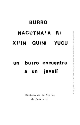 Burro nacutna'a ri xi'in quini yucu thumbnail