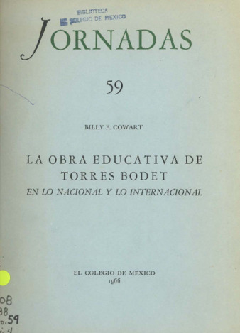 La obra educativa de Torres Bodet: en lo nacional y lo internacional Miniatura