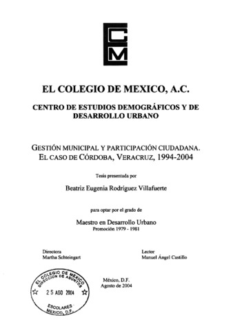 Gestión municipal y participación ciudadana: el caso de Cordoba, Veracruz, 1994-2004 thumbnail