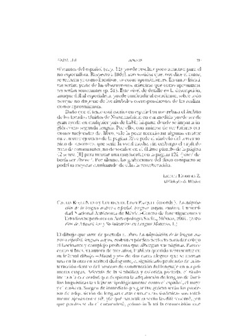 Reseña del libro: Cecilia Rojas Nieto y Lourdes de León Pasquel. (coords.). La adquisición de la lengua materna español, lenguas mayas, euskera. México : Universidad Nacional Autónoma de México : Centro de Investigaciones y Estudios superiores en Antropología Social, 2001. (Estudios de adquisición y socialización en lengua materna ; 1). Miniatura