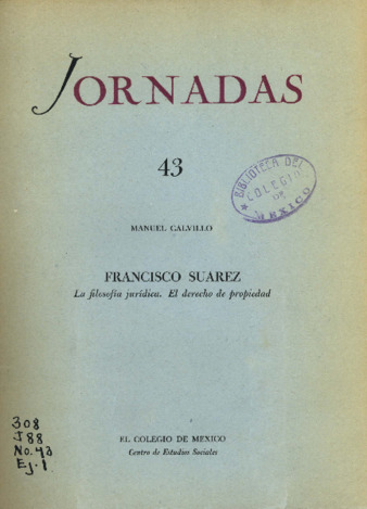 Francisco Suárez la filosofía jurídica, el derecho de propiedad Miniatura