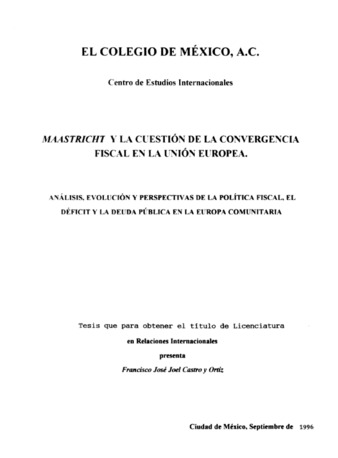 Maastricht y la cuestión de la convergencia fiscal en la Unión Europea: análisis, evolución y perspectivas de la política fiscal, el déficit y la deuda pública en la Europa comunitaria Miniatura