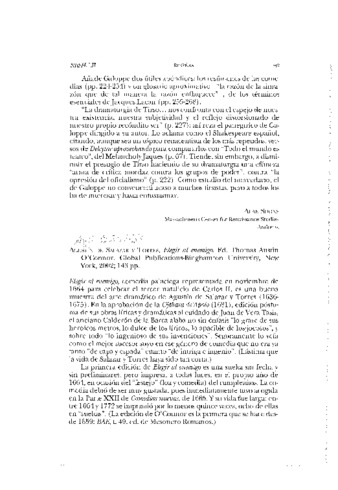 Reseña del libro: Agustín de Salazar y Torres. Elegir al enemigo. Ed. Thomas Austin O'Connor. New York : Global PUblications-Binghamton University, 2002. 143 p. Miniatura