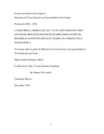 La reforma laboral de 2017 : un planteamiento para estudiar procesos políticos de implementación de reformas constitucionales desde una perspectiva sociológica thumbnail