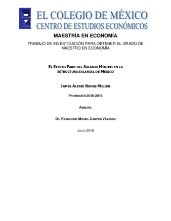 El efecto faro del salario mínimo en la estructura salarial de México Miniatura