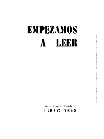 Empezamos a leer : en el idioma chinanteco, libro tres thumbnail