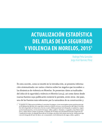 Actualización estadística del Atlas de la seguridad y violencia en Morelos, 2015 Miniatura