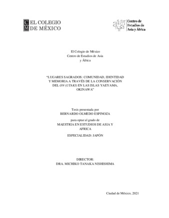 Lugares sagrados comunidad, identidad y memoria a través de la conservación del on (utaki) en las Islas Yaeyama, Okinawa Miniatura