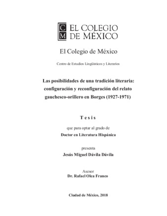 Las posibilidades de una tradición literaria : configuración y reconfiguración del relato gauchesco-orillero en Borges (1927-1971) thumbnail