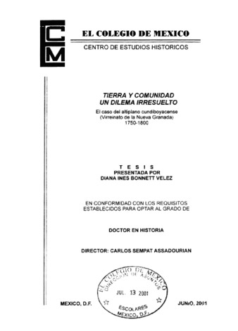 Tierra y comunidad un dilema irresuelto: el caso del altiplano cundiboyacense (Virreinato de la Nueva Granada) 1750-1800 thumbnail