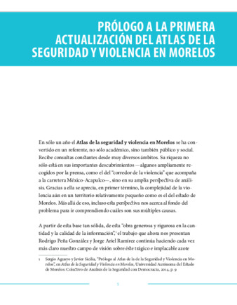 Prólogo a la primera actualización del Atlas de la seguridad y violencia en Morelos Miniatura