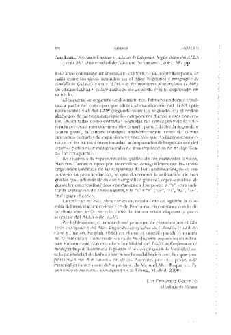 Reseña del libro: Ana Isabel Navarro Carrasco. Léxico de Estepona : según datos del ALEA y del LMP. Salamanca : Universidad de Alicante, 2001. 387 p. Miniatura